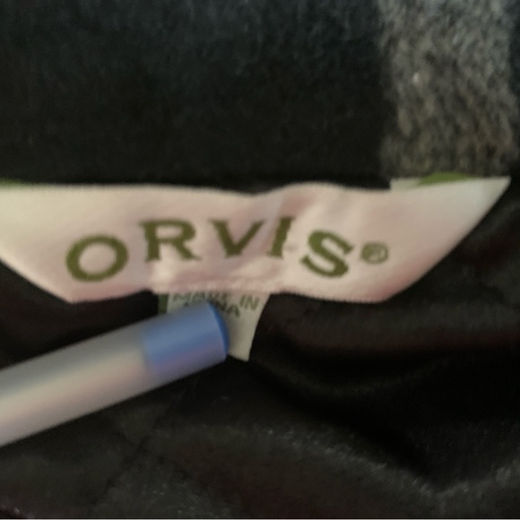 Orvis Black and grey Plaid Button Lined Jacket Sz. XL - Picture 5 of 6